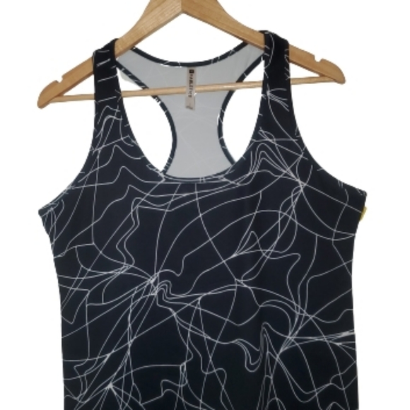 Fabletics Mary Tank Vented/Mesh Black White L - Picture 5 of 9